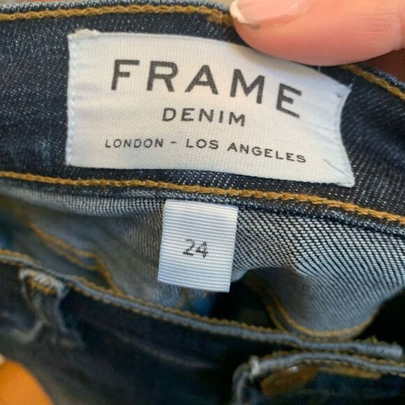 Frame Distressed Le Skinny De Jeanne Jeans - Picture 6 of 8